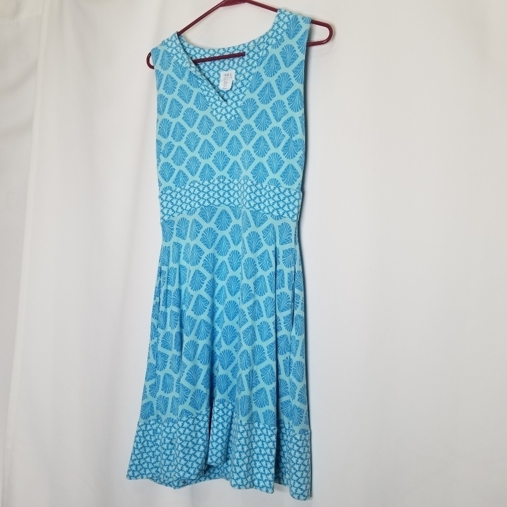 Sigrid Olsen Dress Turquoise Shell Sleeveless Sheath Tank Pullover Sz S‎ Flawed